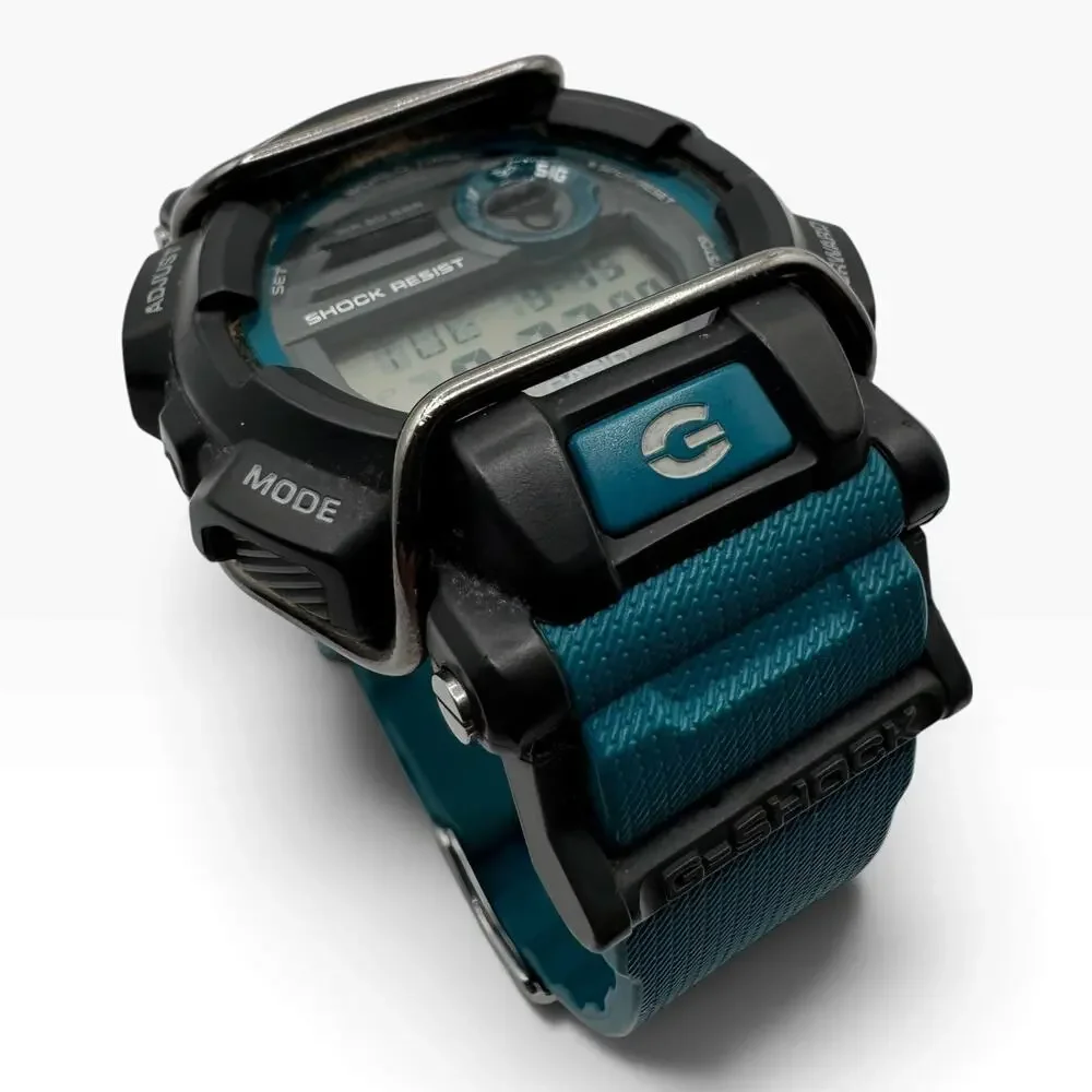 Casio G-Shock GD-400-2 Teal Black Digital Watch 3434 Face Guards 200M